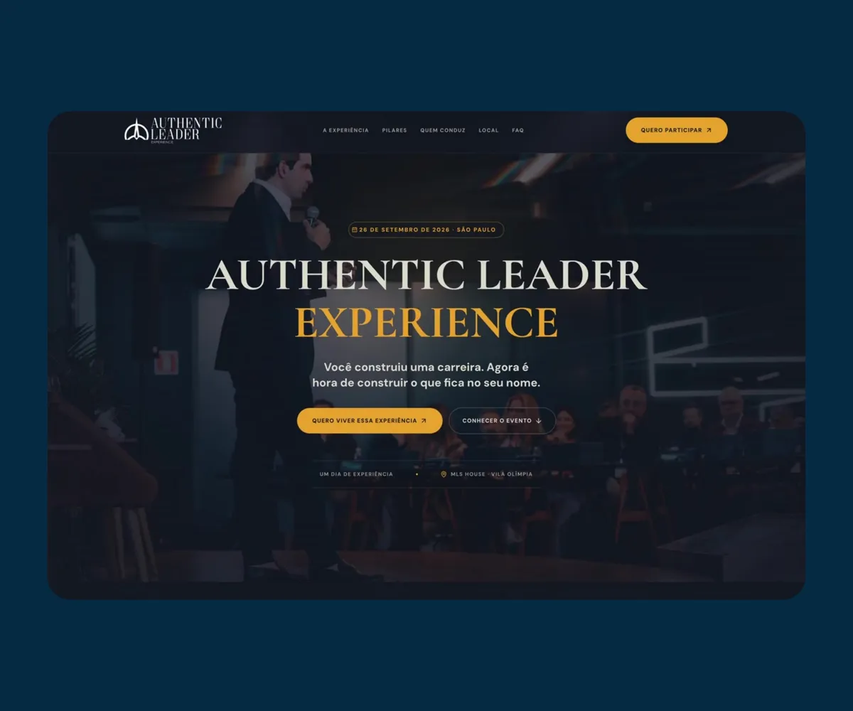 Site criado para Authentic Leader