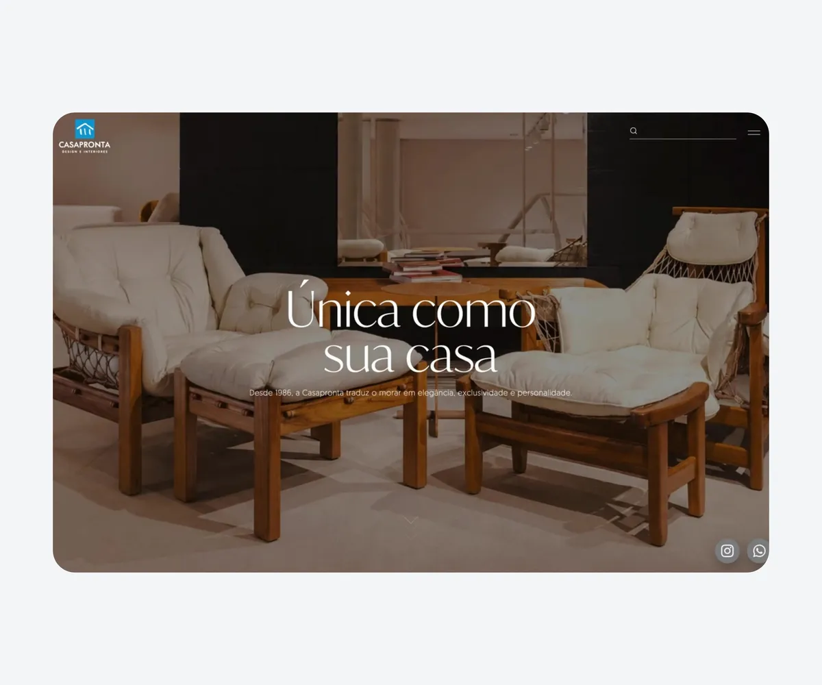 Site criado para Casapronta